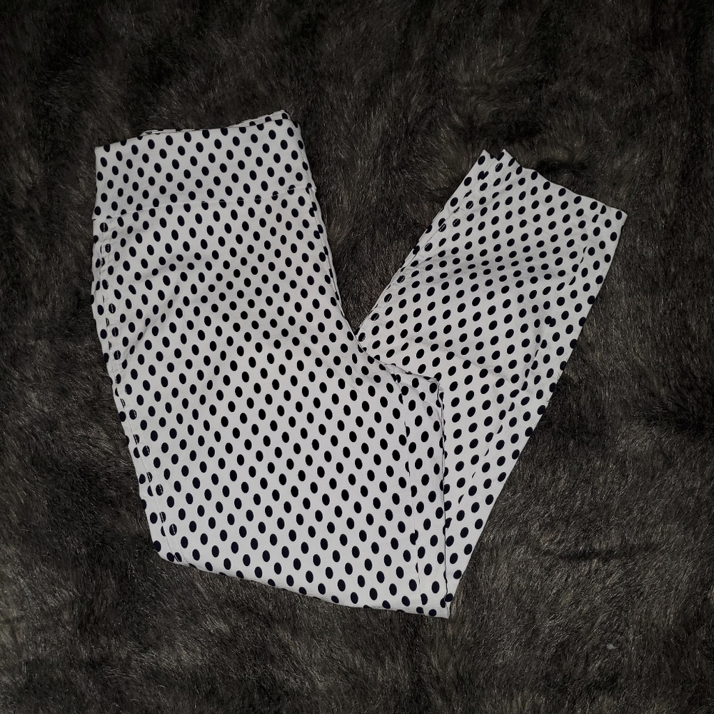 Cropped polka dot pants